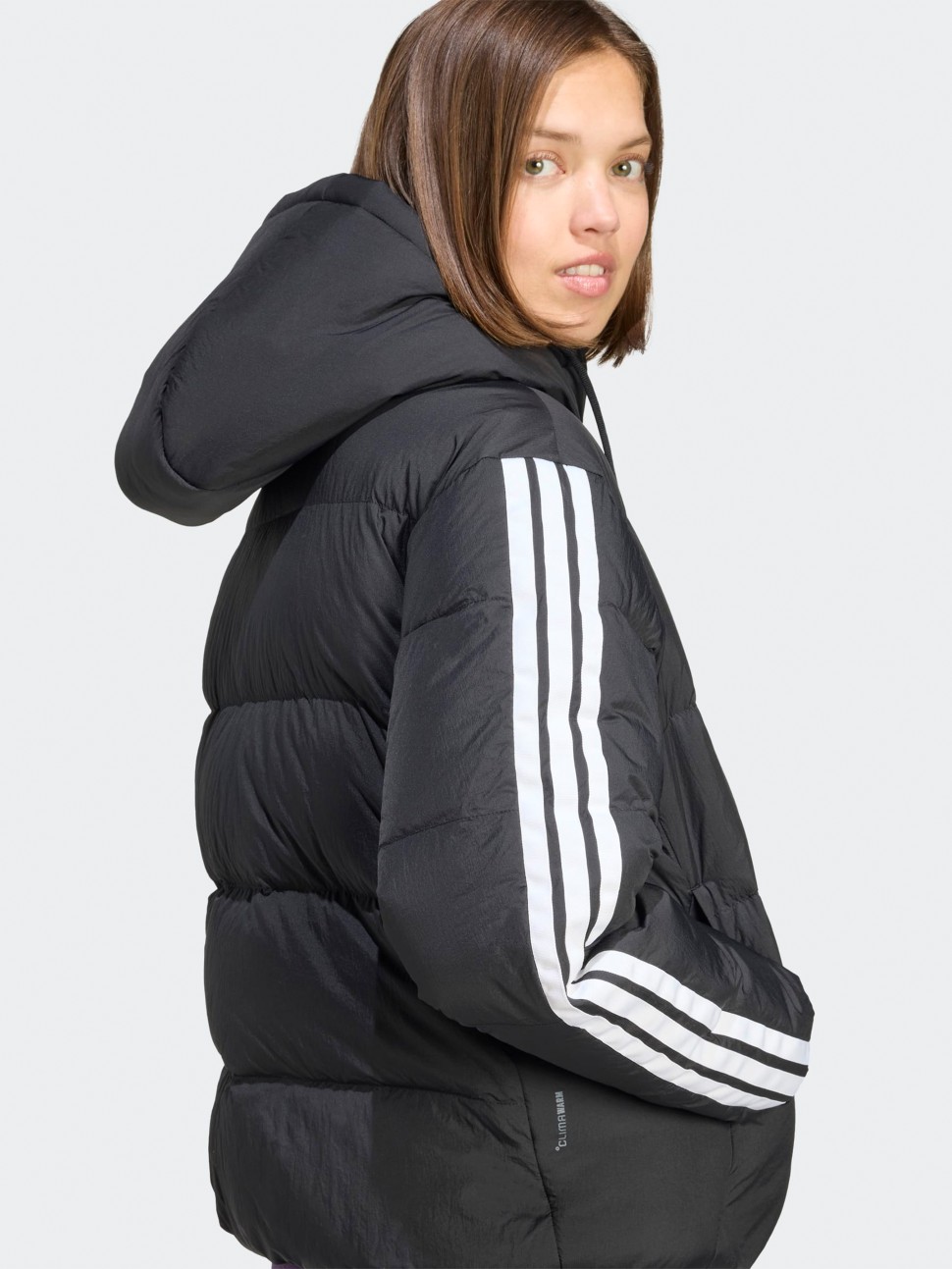 Куртка жіноча Adidas W ESS 3S P D HO чорна JW3429 — фото 6