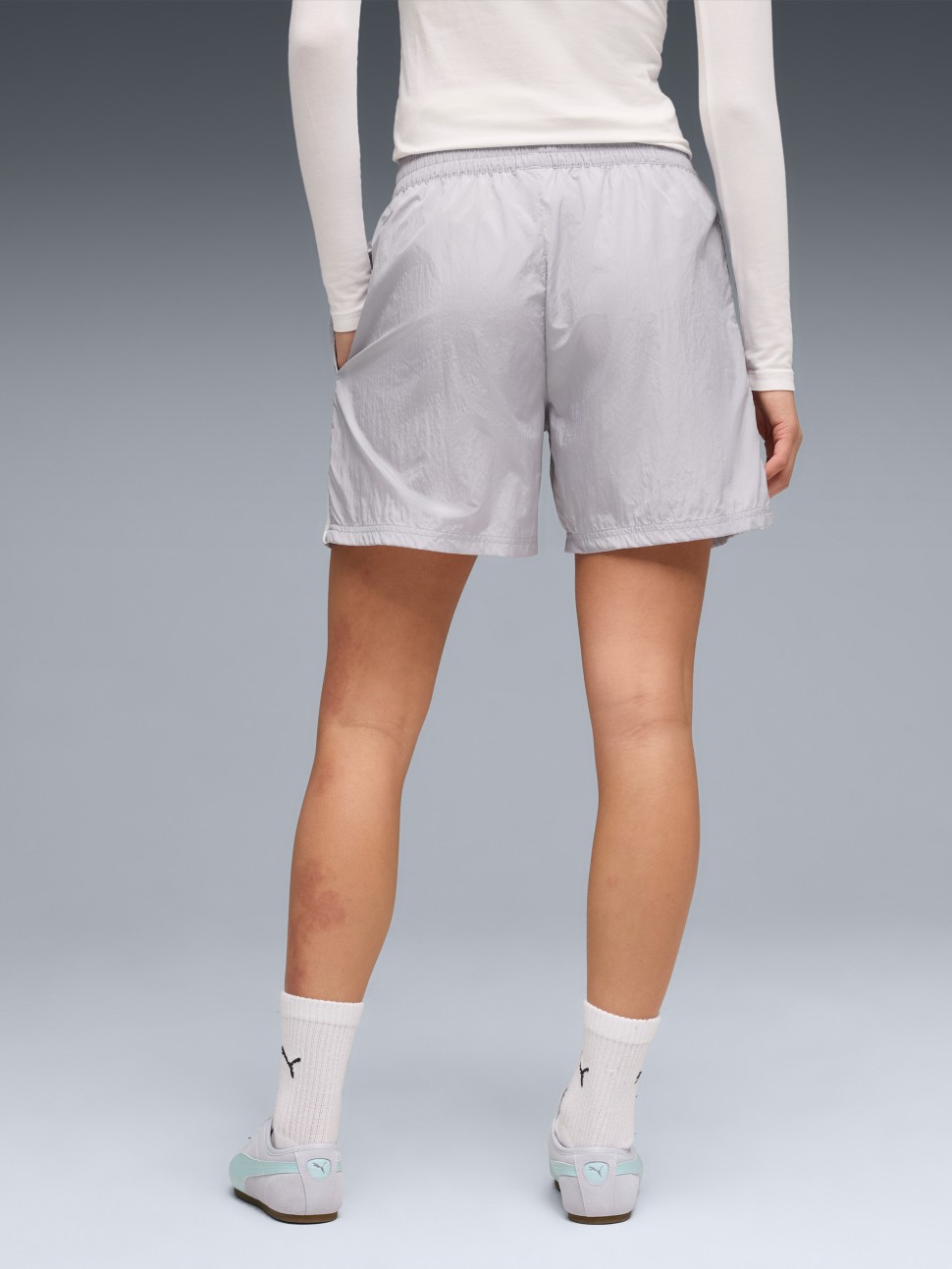 Шорти жіночі Puma SPORT Woven Shorts 5" бузкові 69186782 — фото 3