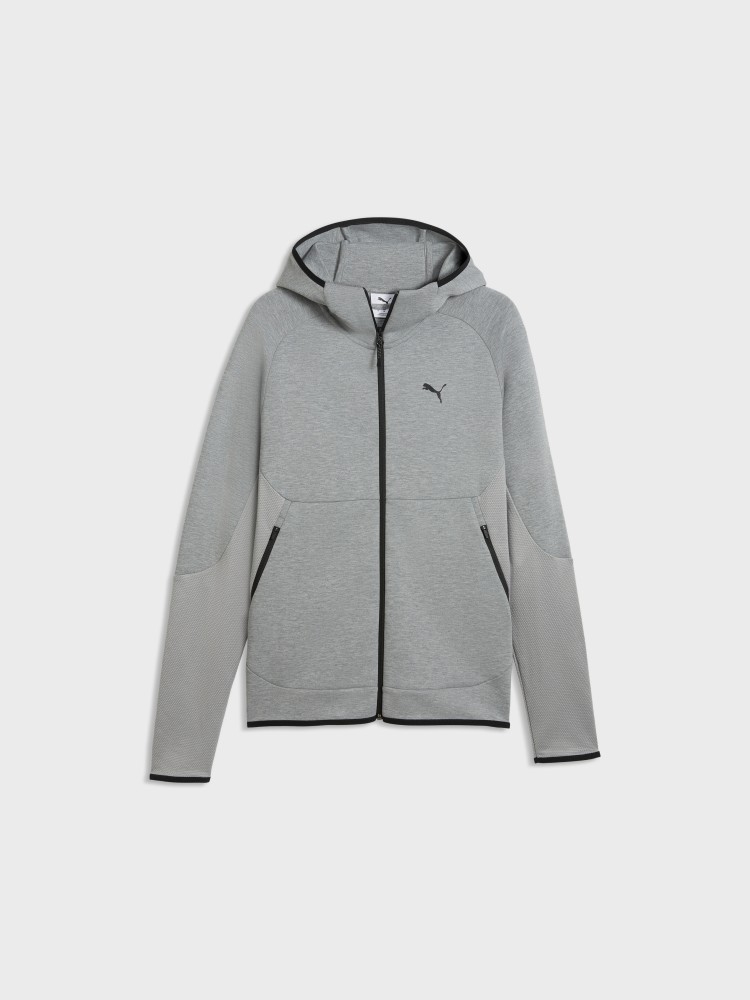 Толстовка мужская Puma TECH Slim Elevated Full-Zip Hoodie DK серая 69395103 изображение 5