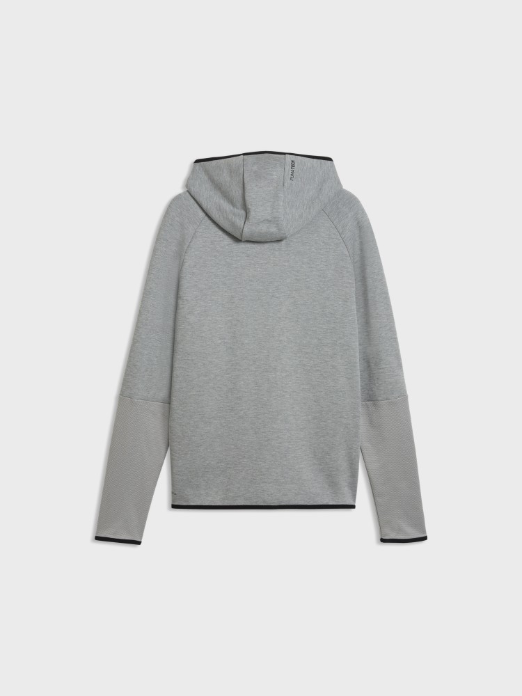 Толстовка мужская Puma TECH Slim Elevated Full-Zip Hoodie DK серая 69395103 изображение 6