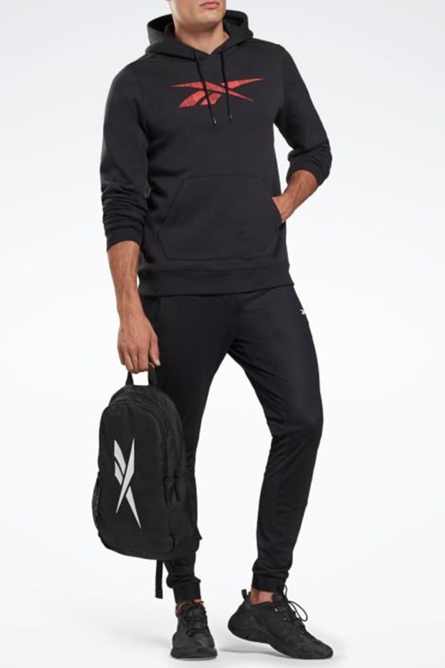 Толстовка чоловіча Reebok Holiday Fleece Oth чорна GT5805 изображение 2