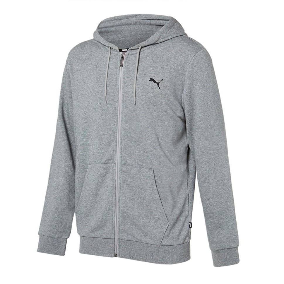 Толстовка мужская Puma Ess Fz Hoody Tr M серая 84721903