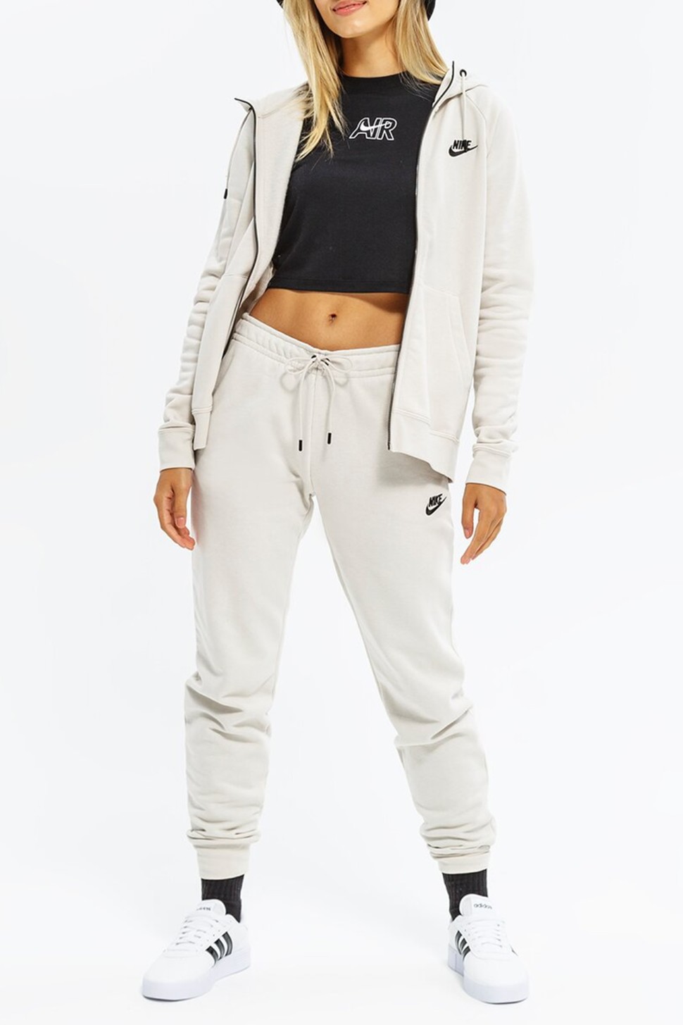 Толстовка жіноча Nike W Nsw Essntl Flc Fz Hoodie бежева DX2317-104 — фото 2
