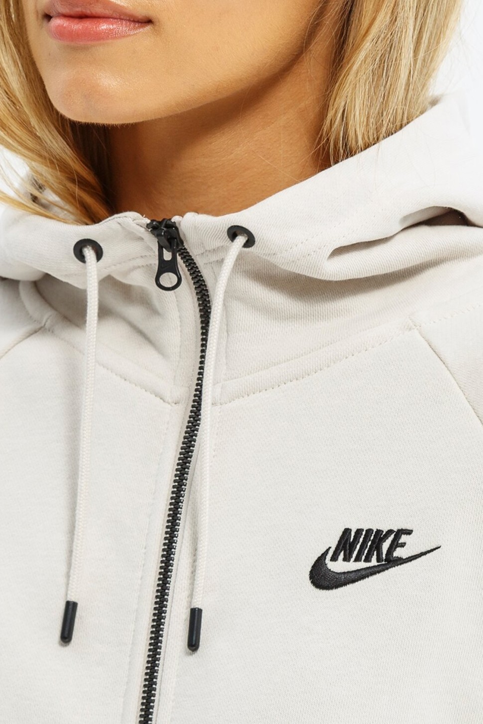 Толстовка жіноча Nike W Nsw Essntl Flc Fz Hoodie бежева DX2317-104 — фото 4