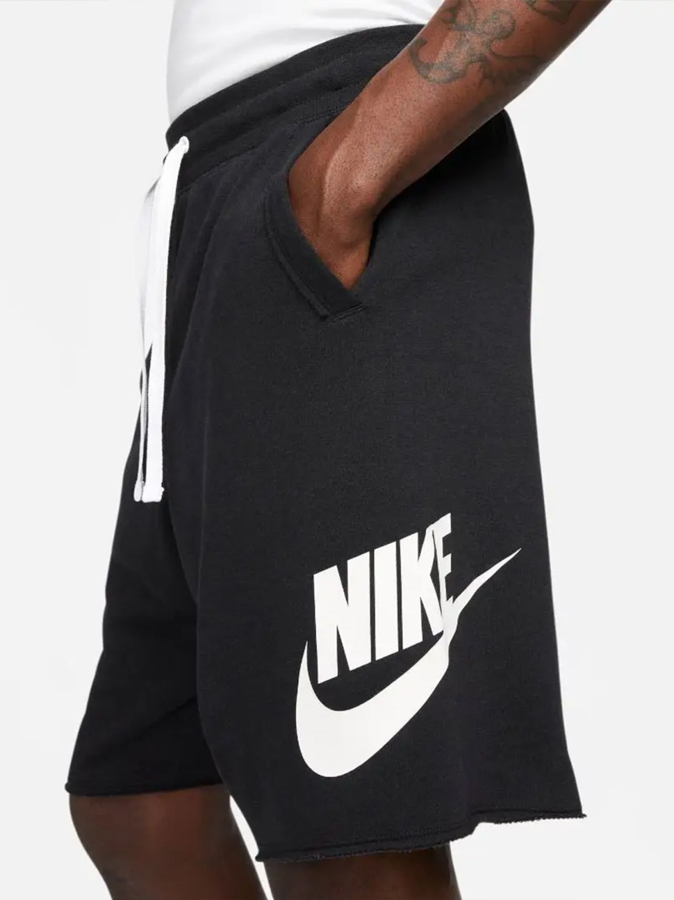 Шорти чоловічі Nike M NK CLUB ALUMNI HBR FT SHORT чорні DX0502-010 — фото 4