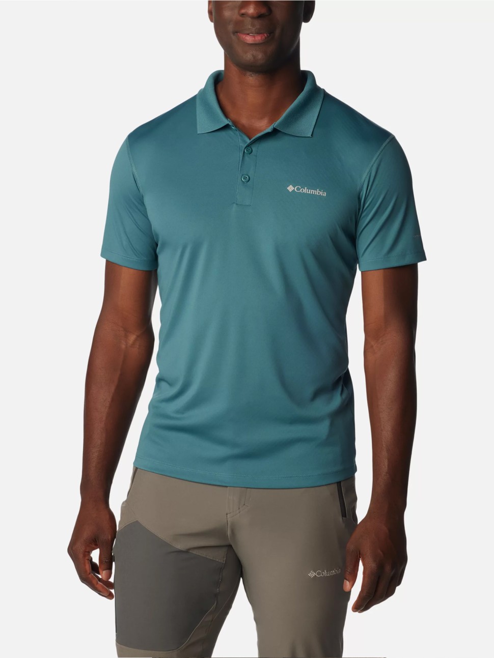 Поло чоловіче Columbia ZERO RULES™ POLO SHIRT бірюзове 1533303-336 — фото 2