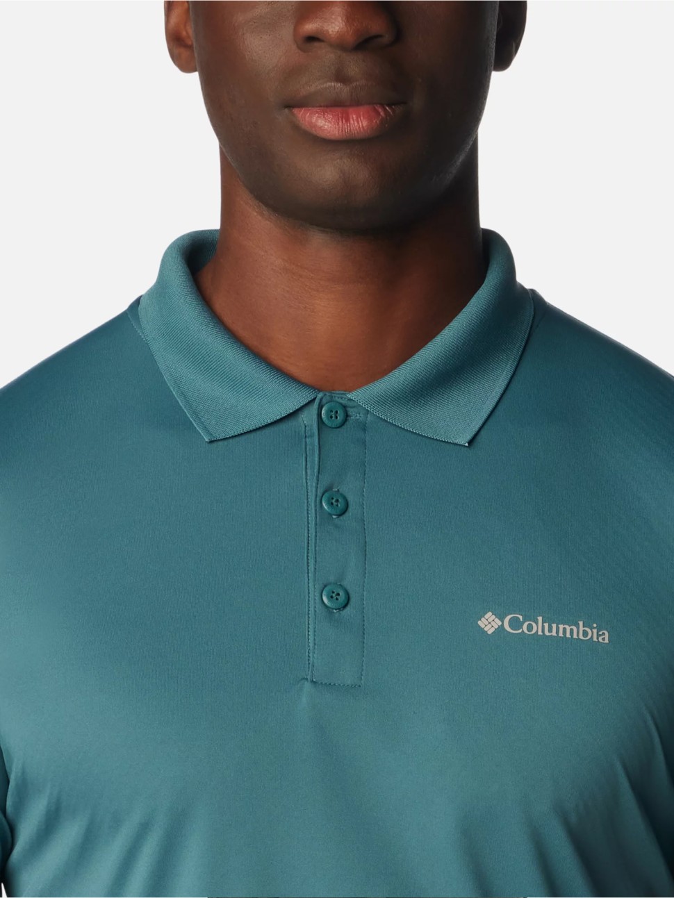 Поло чоловіче Columbia ZERO RULES™ POLO SHIRT бірюзове 1533303-336 — фото 4