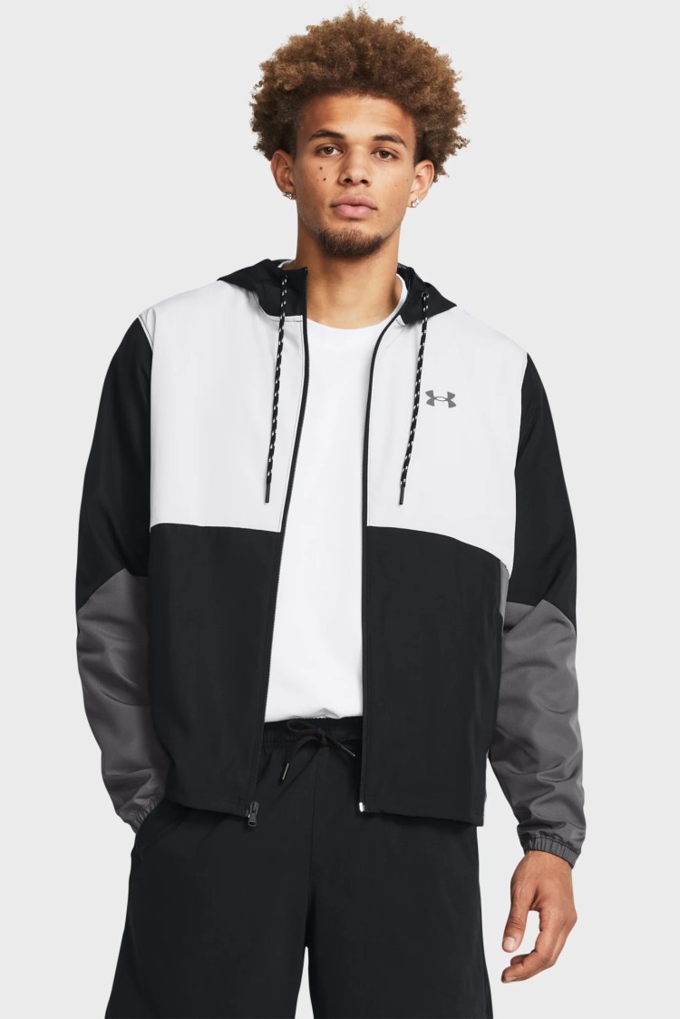 Вітрівка чоловіча Under Armour UA Legacy Windbreaker чорна 1382875-001 изображение 2