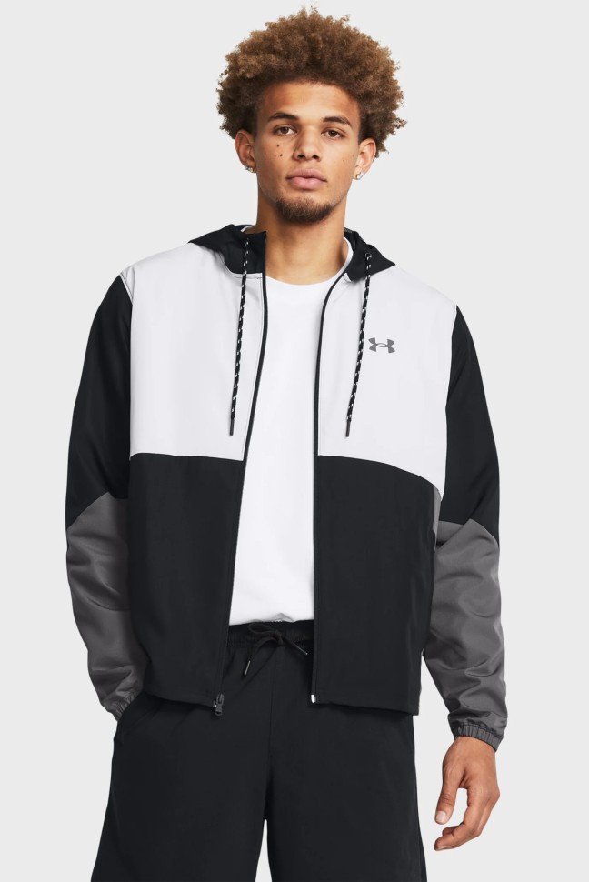 Вітрівка чоловіча Under Armour UA Legacy Windbreaker чорна 1382875-001 изображение 2