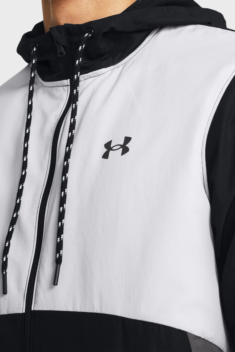 Вітрівка чоловіча Under Armour UA Legacy Windbreaker чорна 1382875-001 изображение 3