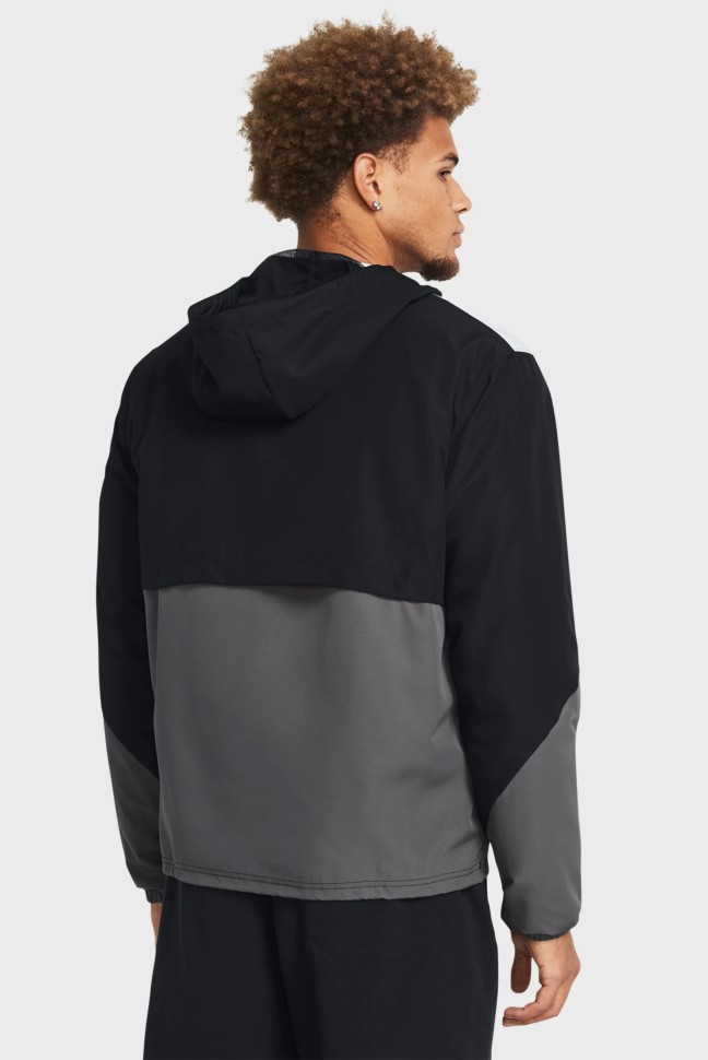Вітрівка чоловіча Under Armour UA Legacy Windbreaker чорна 1382875-001 изображение 4