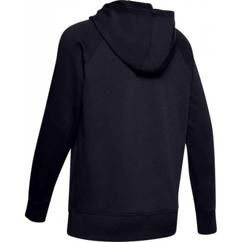 Толстовка жіноча Under Armour RIVAL FLEECE SPORTSTYLE LC SLEEVE GRAPHIC FZ чорна 1348559-001 изображение 4