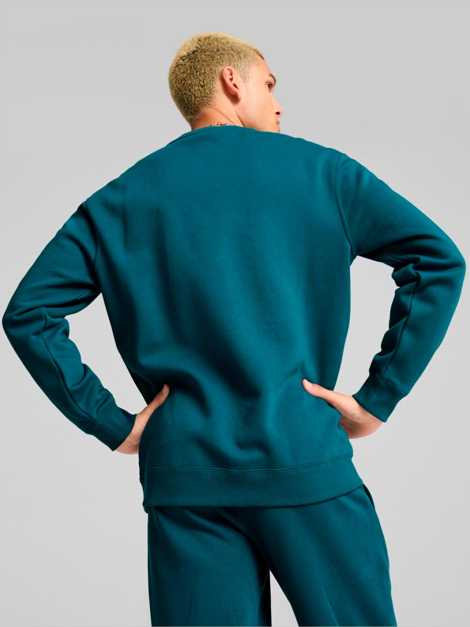 Толстовка мужская Puma PUMA SQUAD Crew FL зеленая 68179422 изображение 3