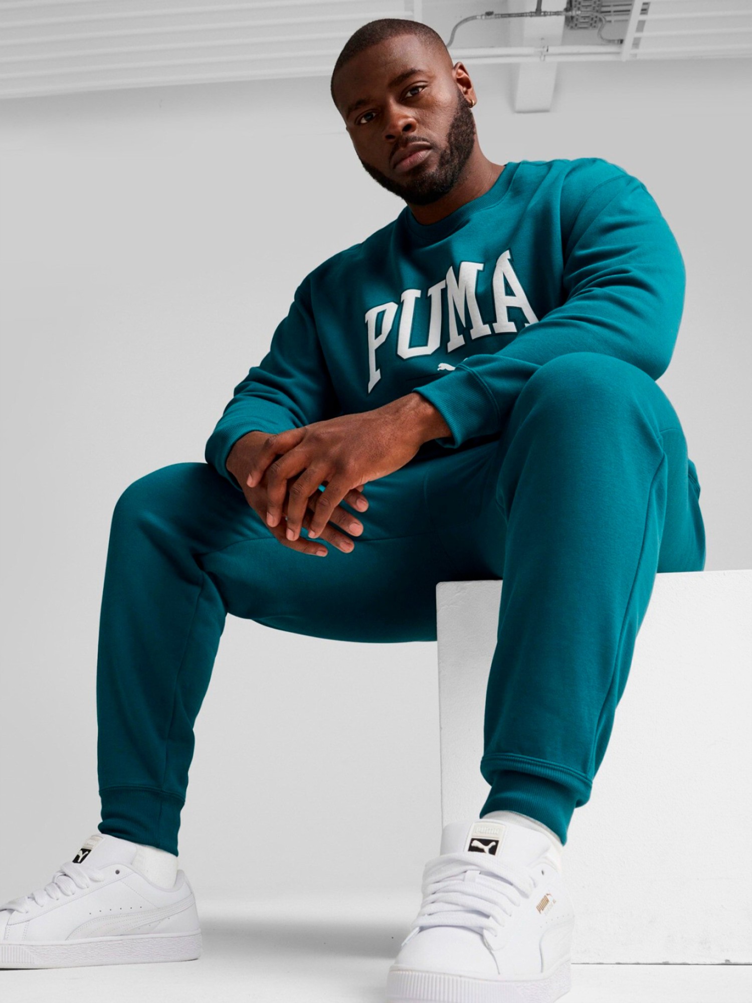 Толстовка мужская Puma PUMA SQUAD Crew FL зеленая 68179422 изображение 5