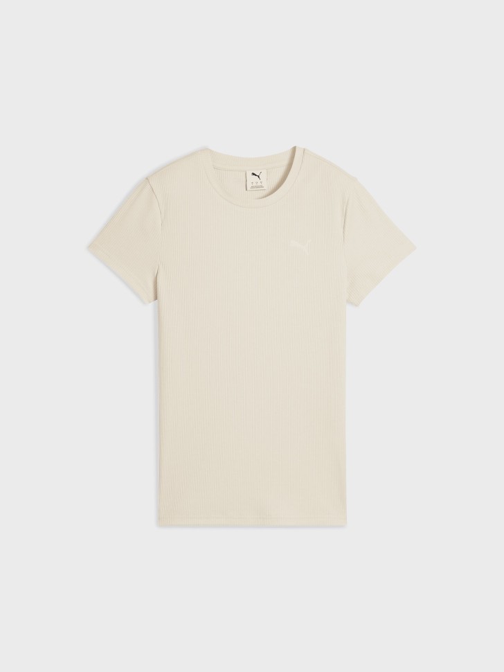 Футболка жіноча Puma ESS ELEVATED Tee бежева 68502187 изображение 5