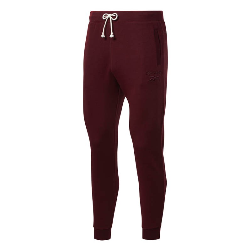 Брюки мужские Reebok Training Essentials Melange бордовые FU3234 — Sport City Брюки мужские Reebok Training Essentials Melange бордовые FU3234