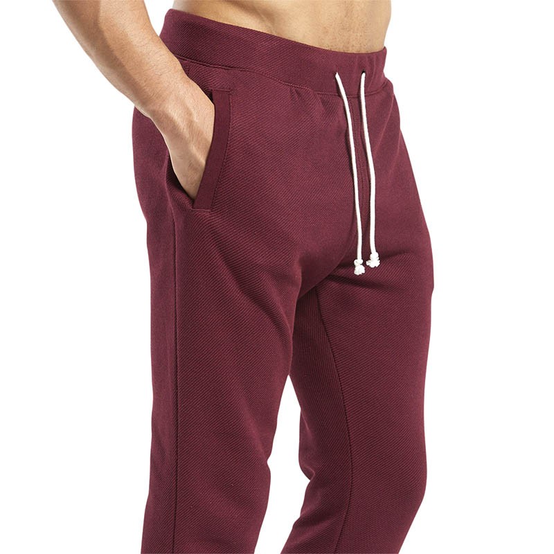 Брюки мужские Reebok Training Essentials Melange бордовые FU3234 — фото 4 — Sport City Брюки мужские Reebok Training Essentials Melange бордовые FU3234 — фото 4