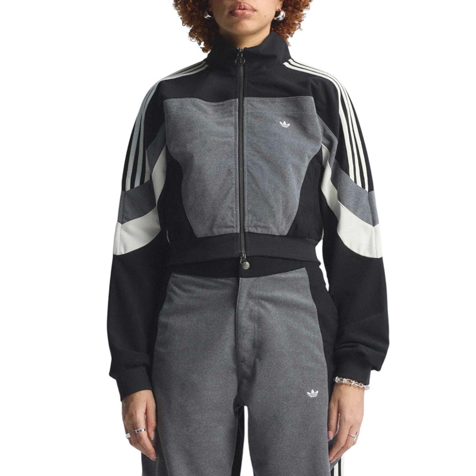 Толстовка женская Adidas TRACKTOP серая JW7289 — Sport City Толстовка женская Adidas TRACKTOP серая JW7289