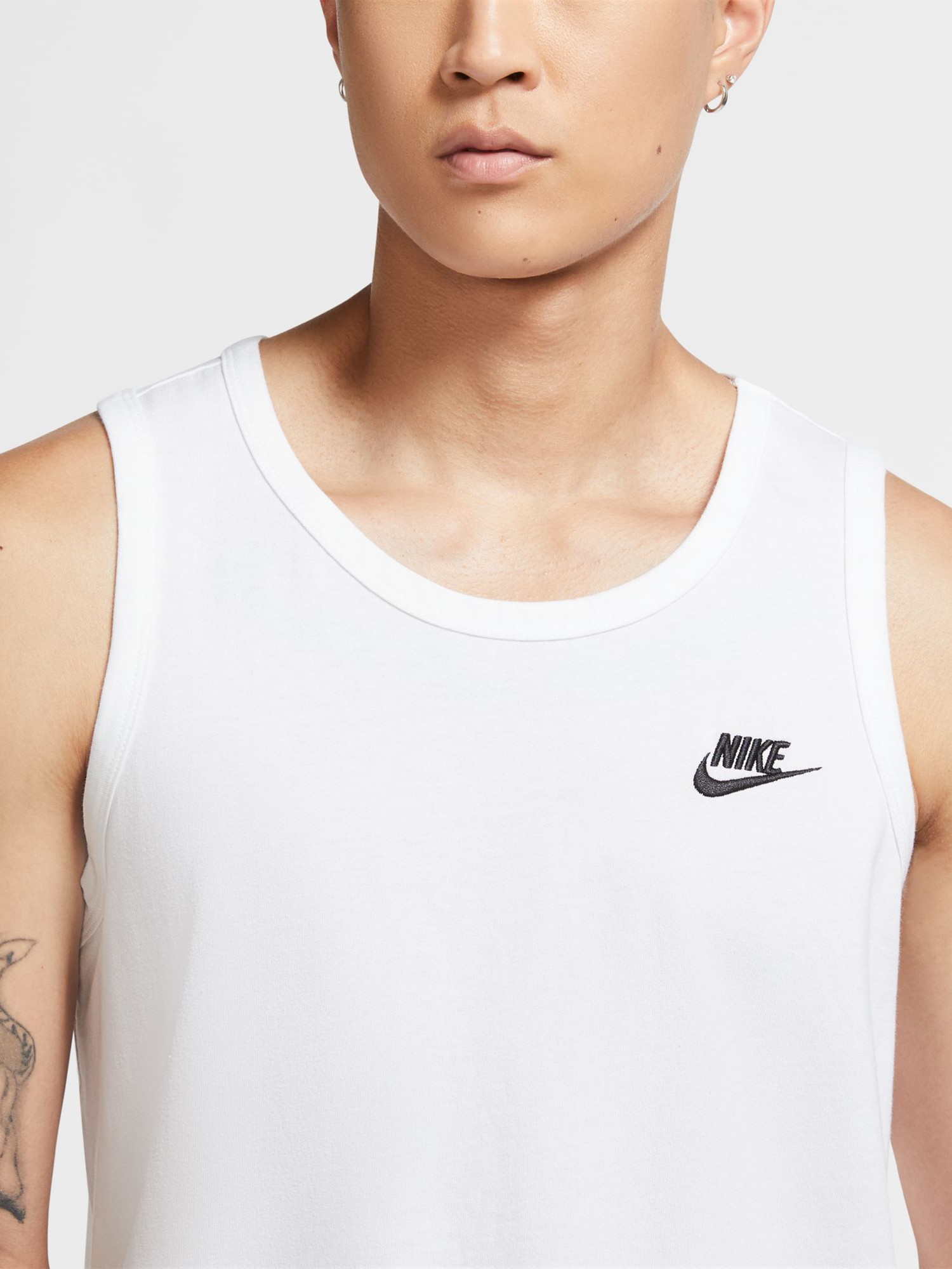 Майка мужская Nike M NSW CLUB - TANK белая BQ1260-100 изображение 4