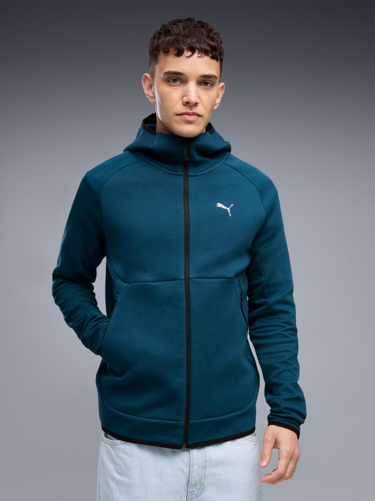 Толстовка чоловіча Puma TECH Slim Elevated Full-Zip Hoodie DK зелена 69395136 изображение 2