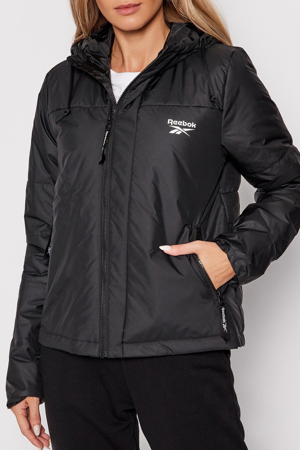 Куртка жіноча Reebok Ow Tw+Grphn Pad Jckt чорна GU5770 — фото 2