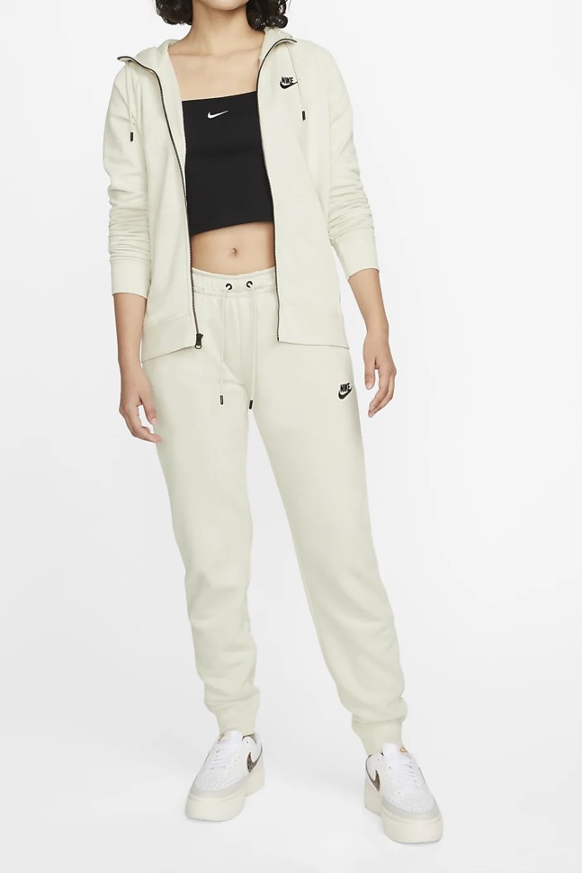 Штани жіночі Nike W Nsw Essntl Pant Reg Flc Mr бежеві DX2320-104 изображение 4
