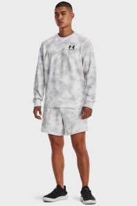 Толстовка чоловіча Under Armour UA Rival Terry Nov Crew біла 1377186-100 изображение 2
