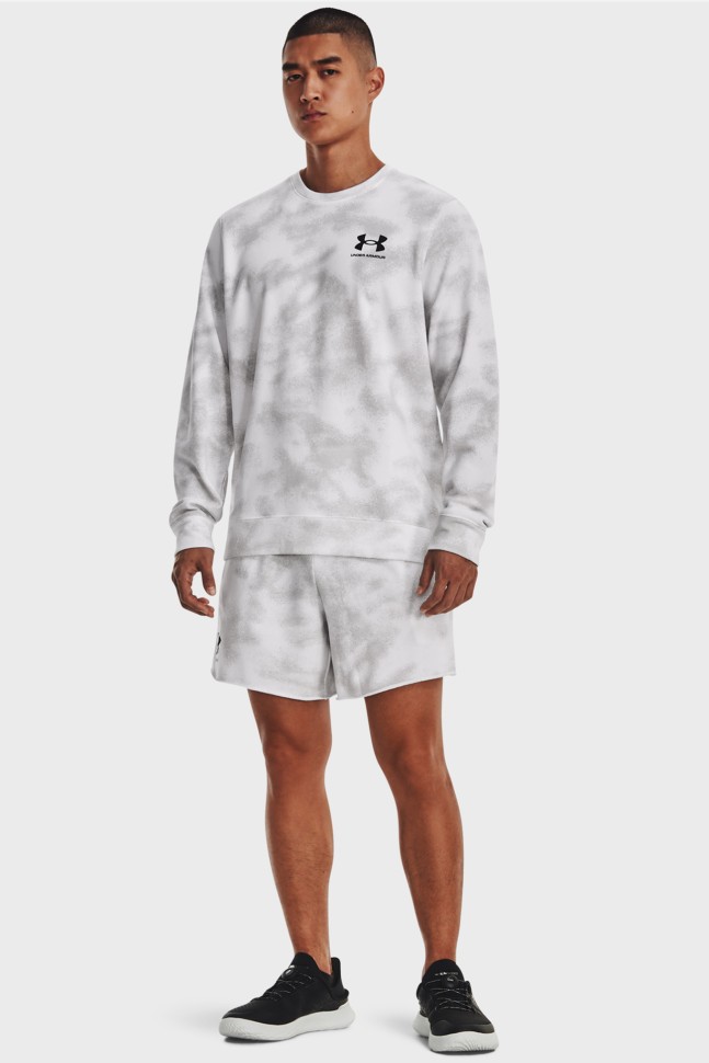 Толстовка чоловіча Under Armour UA Rival Terry Nov Crew біла 1377186-100 изображение 2