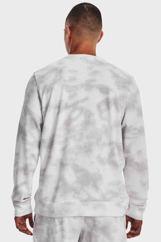 Толстовка чоловіча Under Armour UA Rival Terry Nov Crew біла 1377186-100 изображение 3