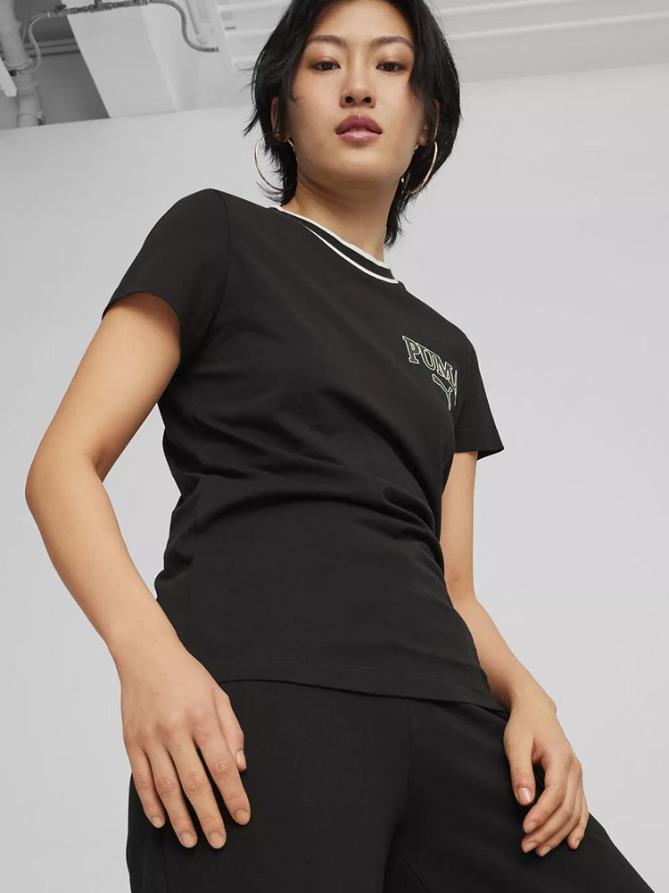 Футболка жіноча Puma SQUAD Tee чорна 67789701 — фото 2
