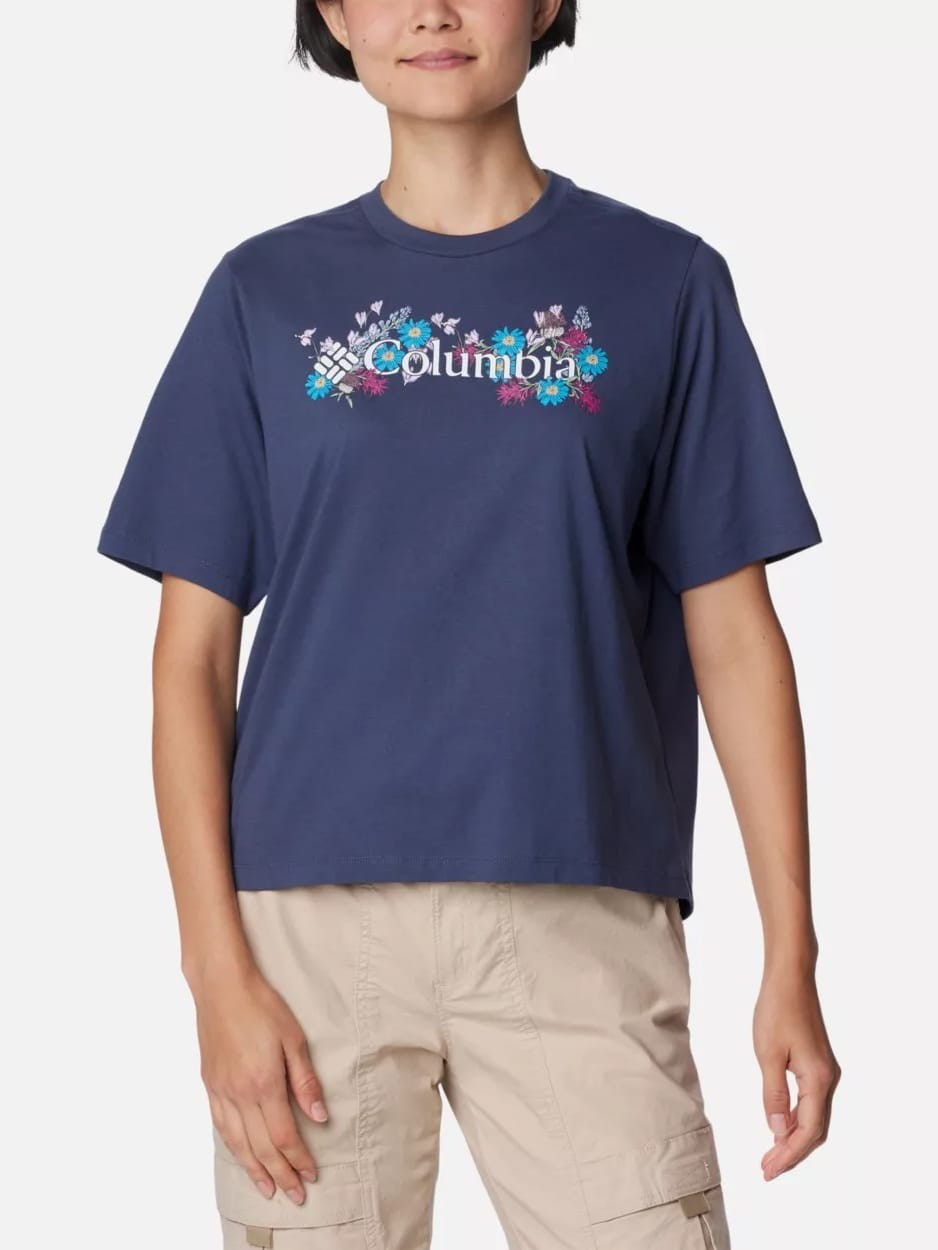 Футболка жіноча Columbia NORTH CASCADES™ RELAXED TEE синя 1992081-463 — фото 2