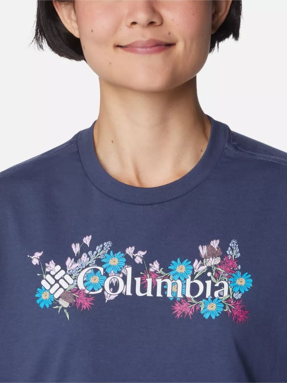 Футболка жіноча Columbia NORTH CASCADES™ RELAXED TEE синя 1992081-463 — фото 4