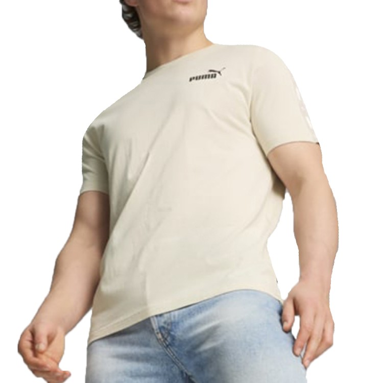 Футболка мужская Puma ESS+ Tape Tee молочная 84738287 изображение 1