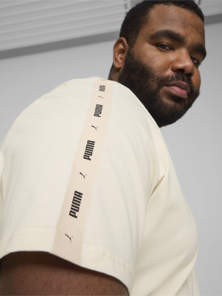 Футболка мужская Puma ESS+ Tape Tee молочная 84738287 изображение 5