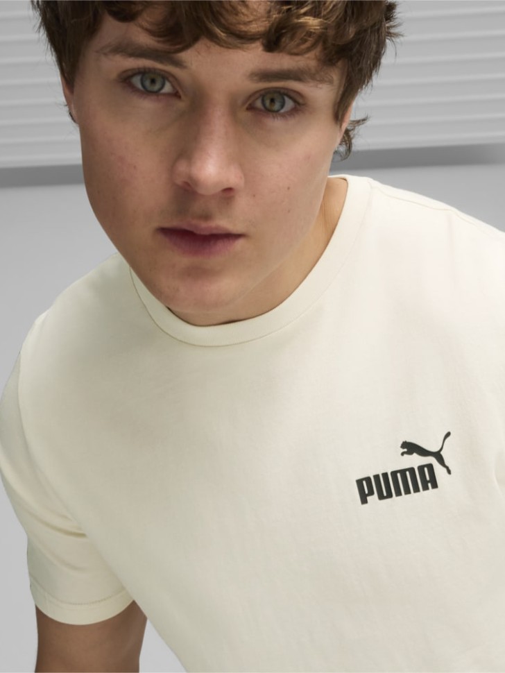 Футболка мужская Puma ESS+ Tape Tee молочная 84738287 изображение 6