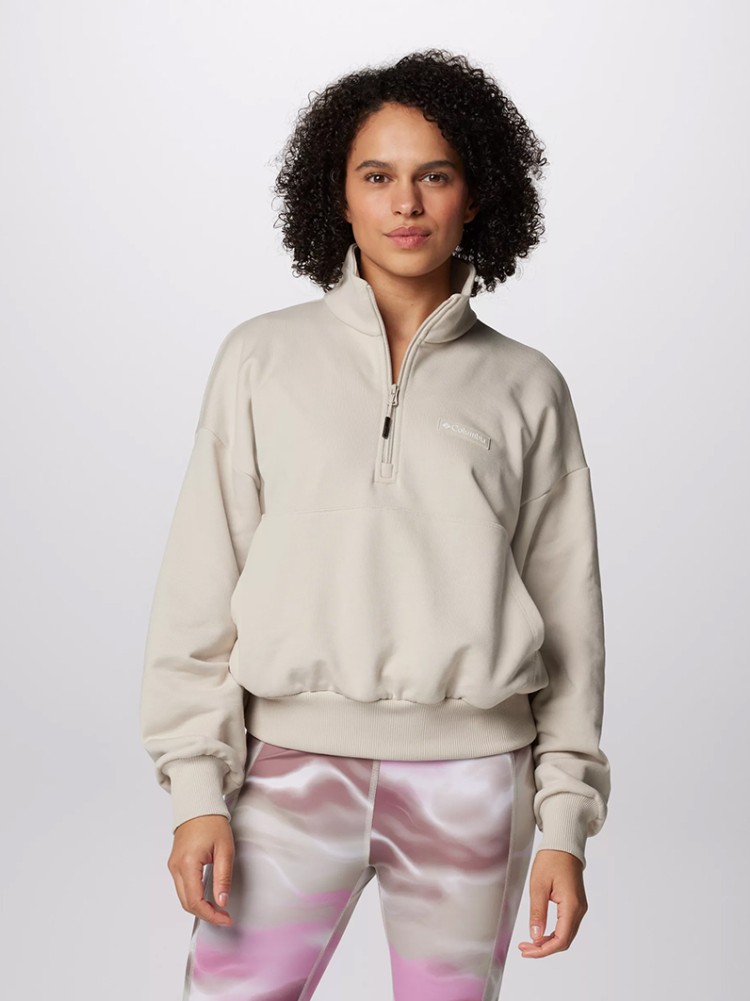 Толстовка жіноча Columbia MARBLE CANYON™ FRENCH TERRY QUARTER ZIP бежева 2073651-278 изображение 2