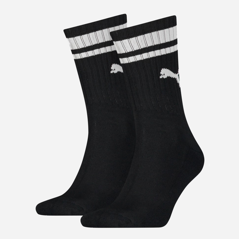 Шкарпетки  Puma PUMA CREW HERITAGE STRIPE 2P UNISEX чорні 90794401 — фото 2