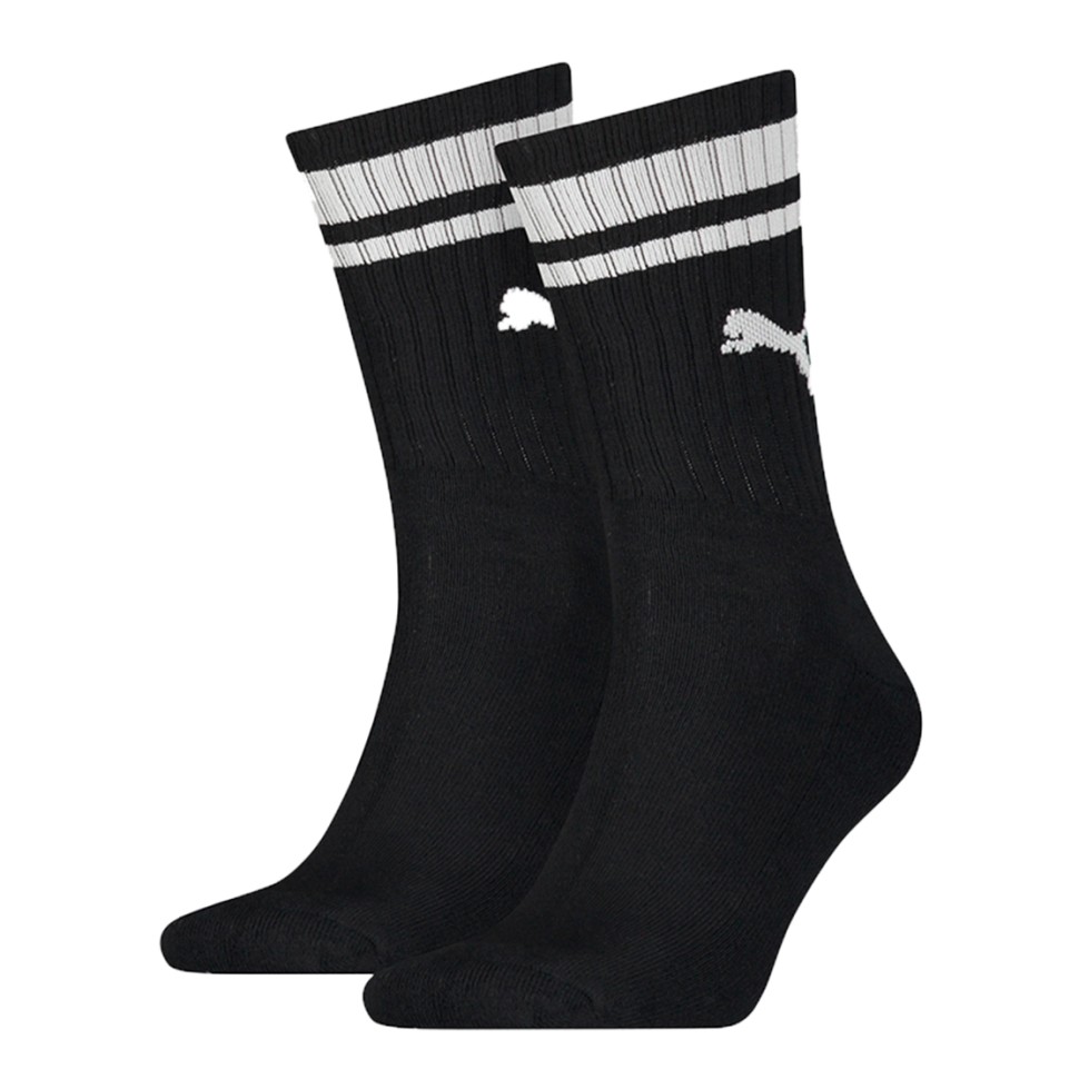 Шкарпетки  Puma PUMA CREW HERITAGE STRIPE 2P UNISEX чорні 90794401 — фото 1