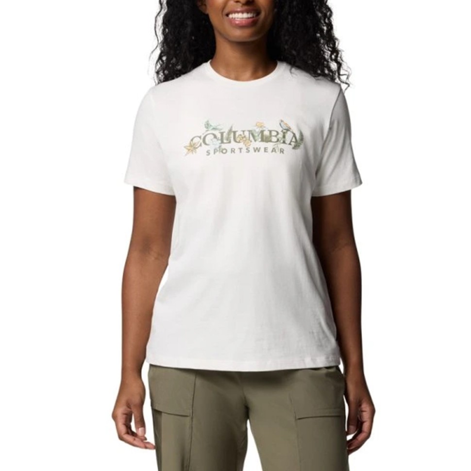 Футболка жiноча Columbia Boundless Beauty™ Logo SS Tee біла 2036573-126 изображение 1