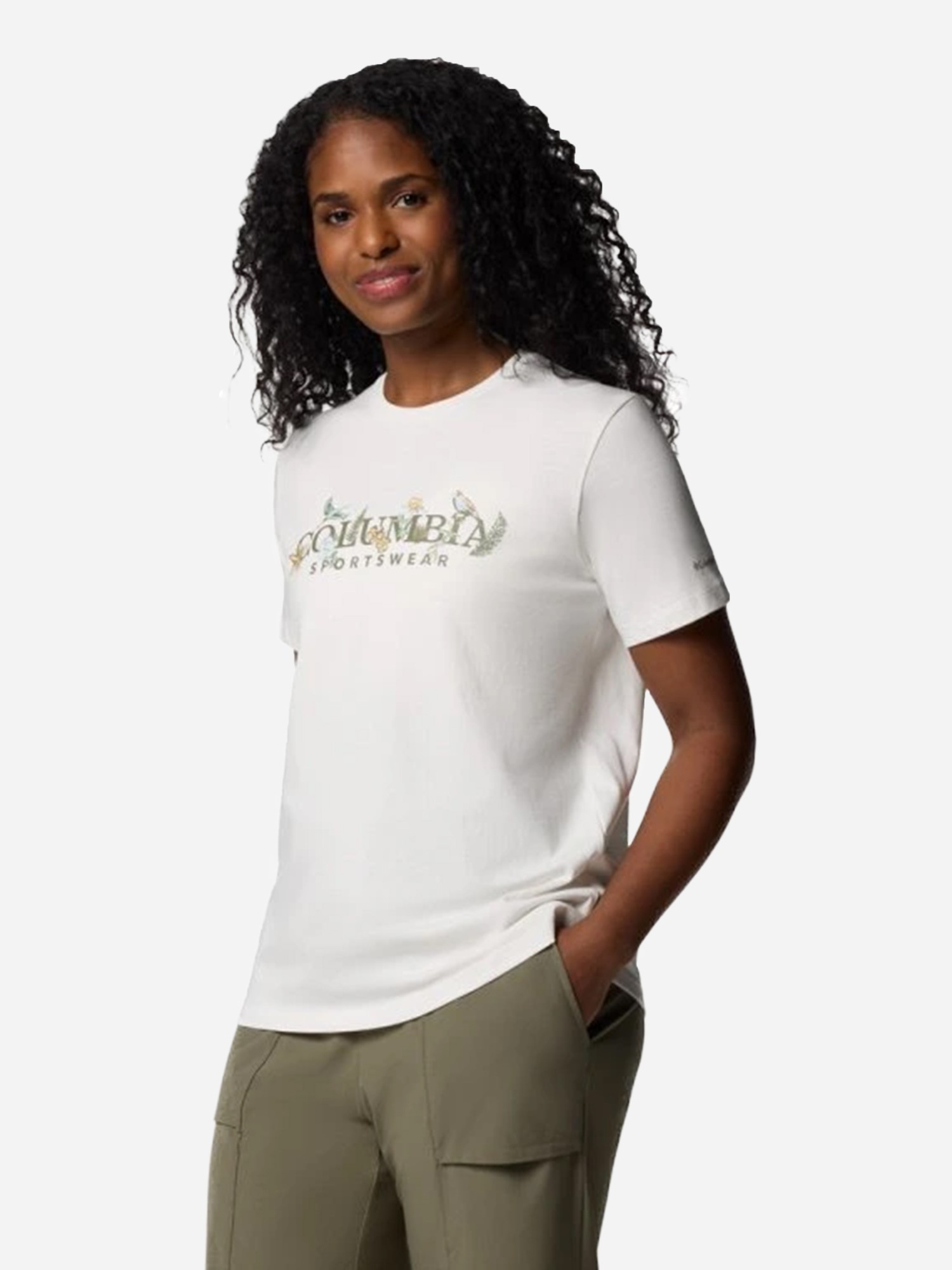 Футболка жiноча Columbia Boundless Beauty™ Logo SS Tee біла 2036573-126 изображение 3