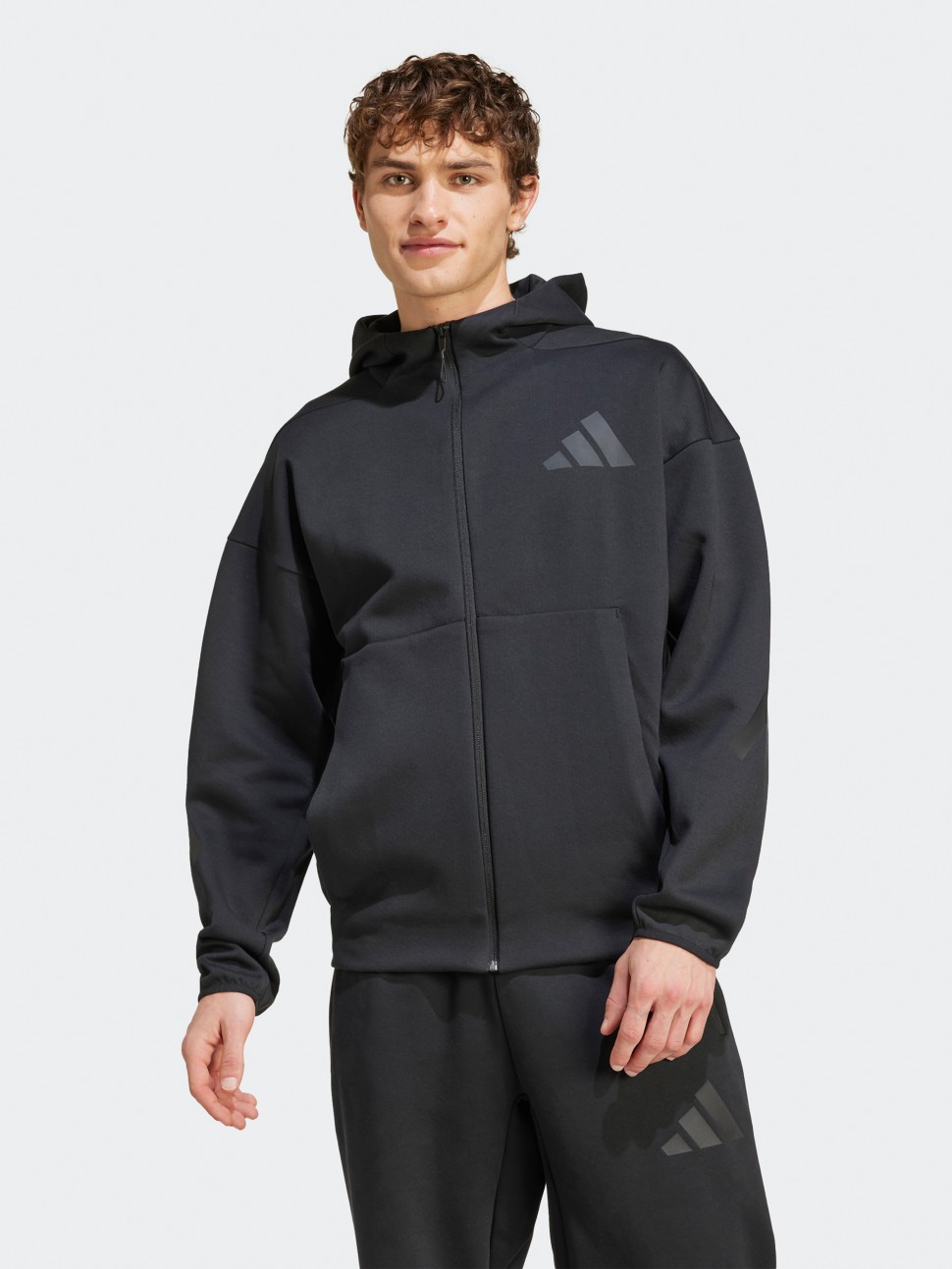Толстовка мужская Adidas M Z.N.E. FZ черная JE7538 — фото 3 — Sport City Толстовка мужская Adidas M Z.N.E. FZ черная JE7538 — фото 3