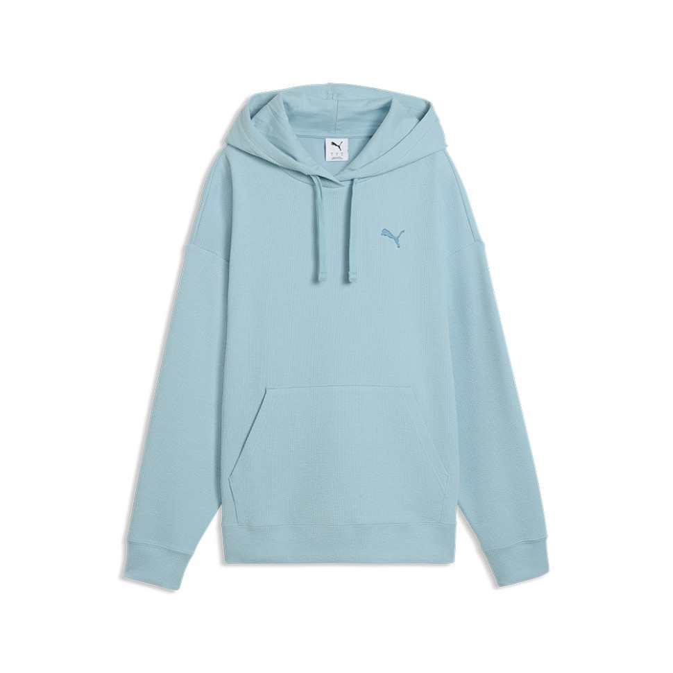 Толстовка жіноча Puma ESS ELEVATED Comfort Hoodie блакитна 69181447 — фото 1