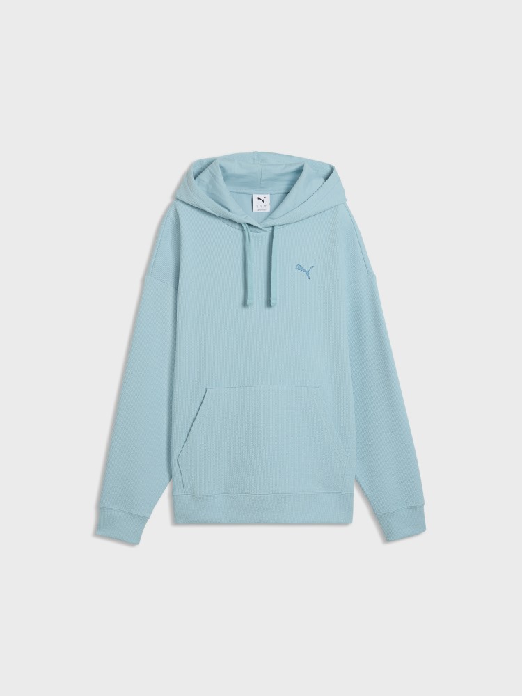 Толстовка женская Puma ESS ELEVATED Comfort Hoodie голубая 69181447 изображение 2