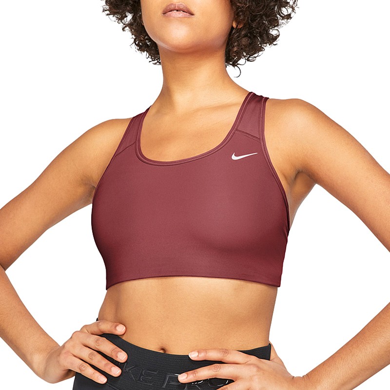 Бра жіночий Nike Swoosh Bra Non Pad бордовий BV3630-691 — фото 1
