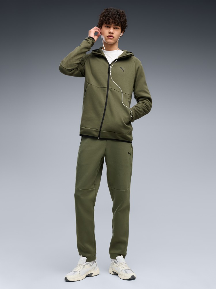 Толстовка мужская Puma TECH Slim Elevated Full-Zip Hoodie DK хаки 69395186 изображение 4