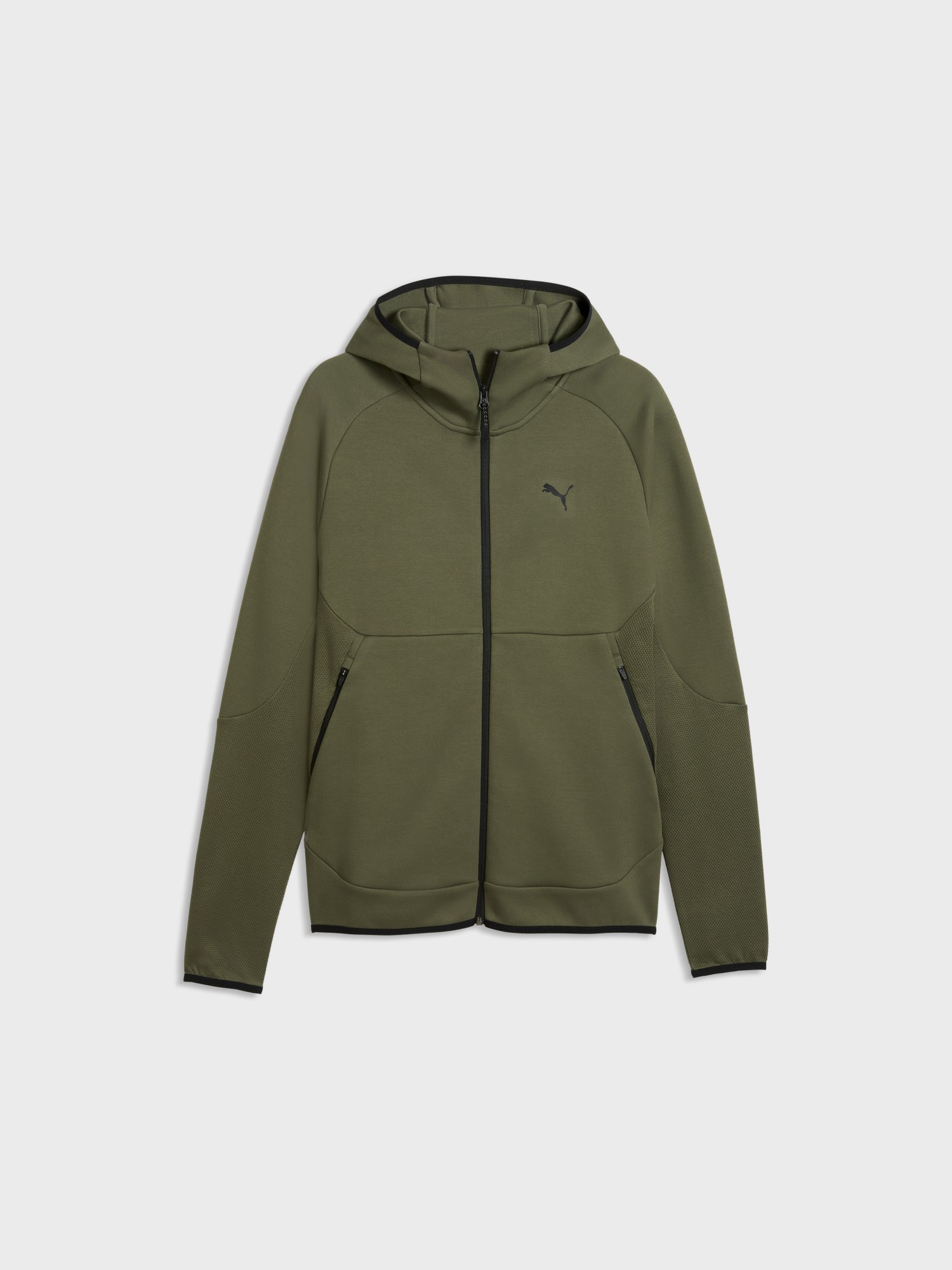 Толстовка мужская Puma TECH Slim Elevated Full-Zip Hoodie DK хаки 69395186 изображение 5
