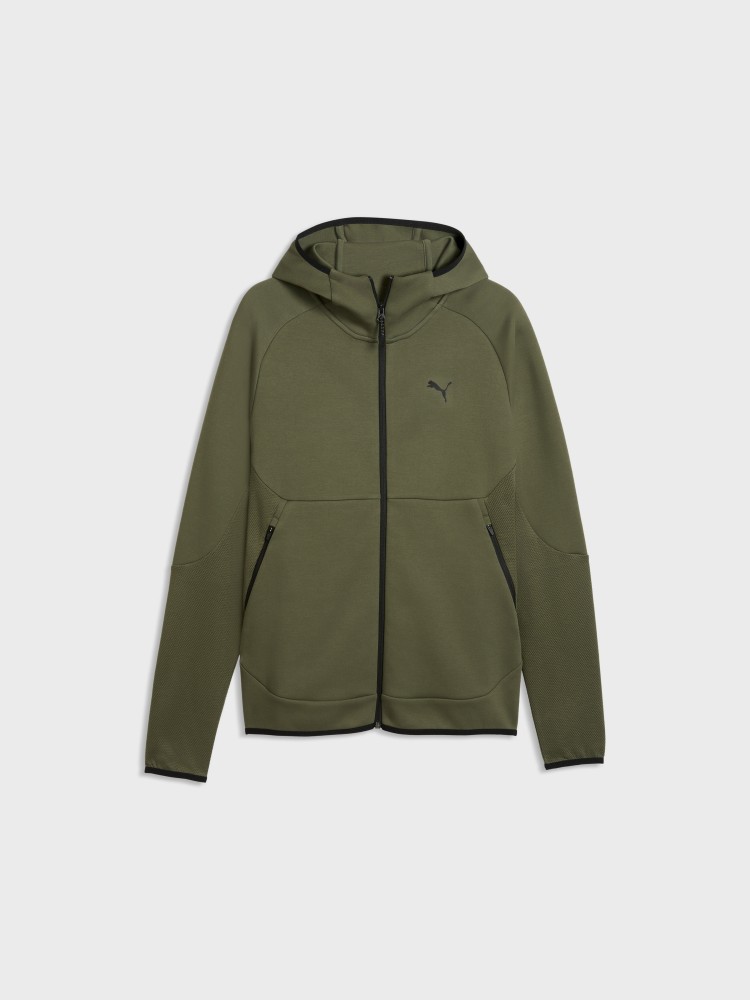 Толстовка мужская Puma TECH Slim Elevated Full-Zip Hoodie DK хаки 69395186 изображение 5
