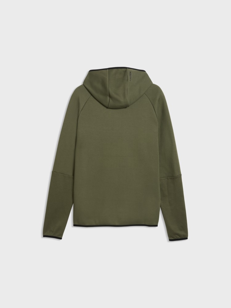 Толстовка мужская Puma TECH Slim Elevated Full-Zip Hoodie DK хаки 69395186 изображение 6