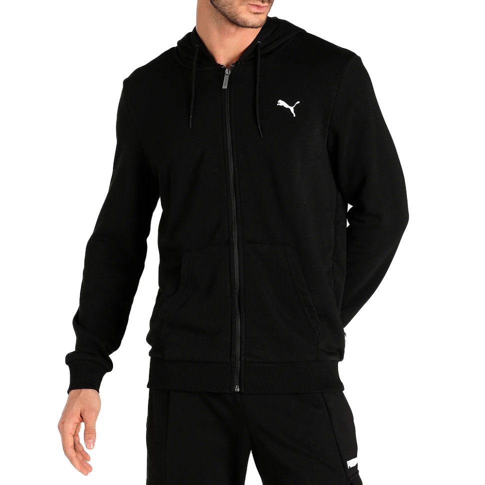 Толстовка мужская Puma Ess Fz Hoody Tr M черная 84721901
