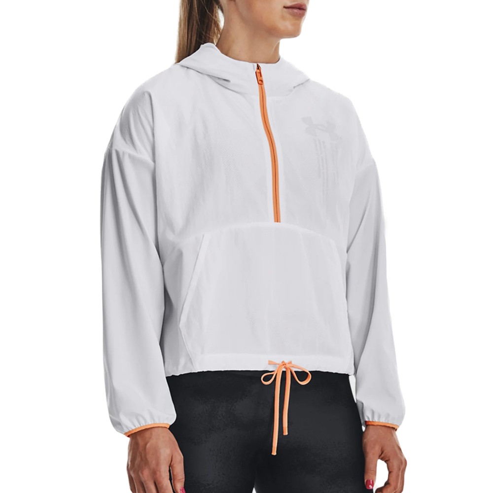Ветровка женская Under Armour Woven Graphic Jacket белая 1377550-100 изображение 1